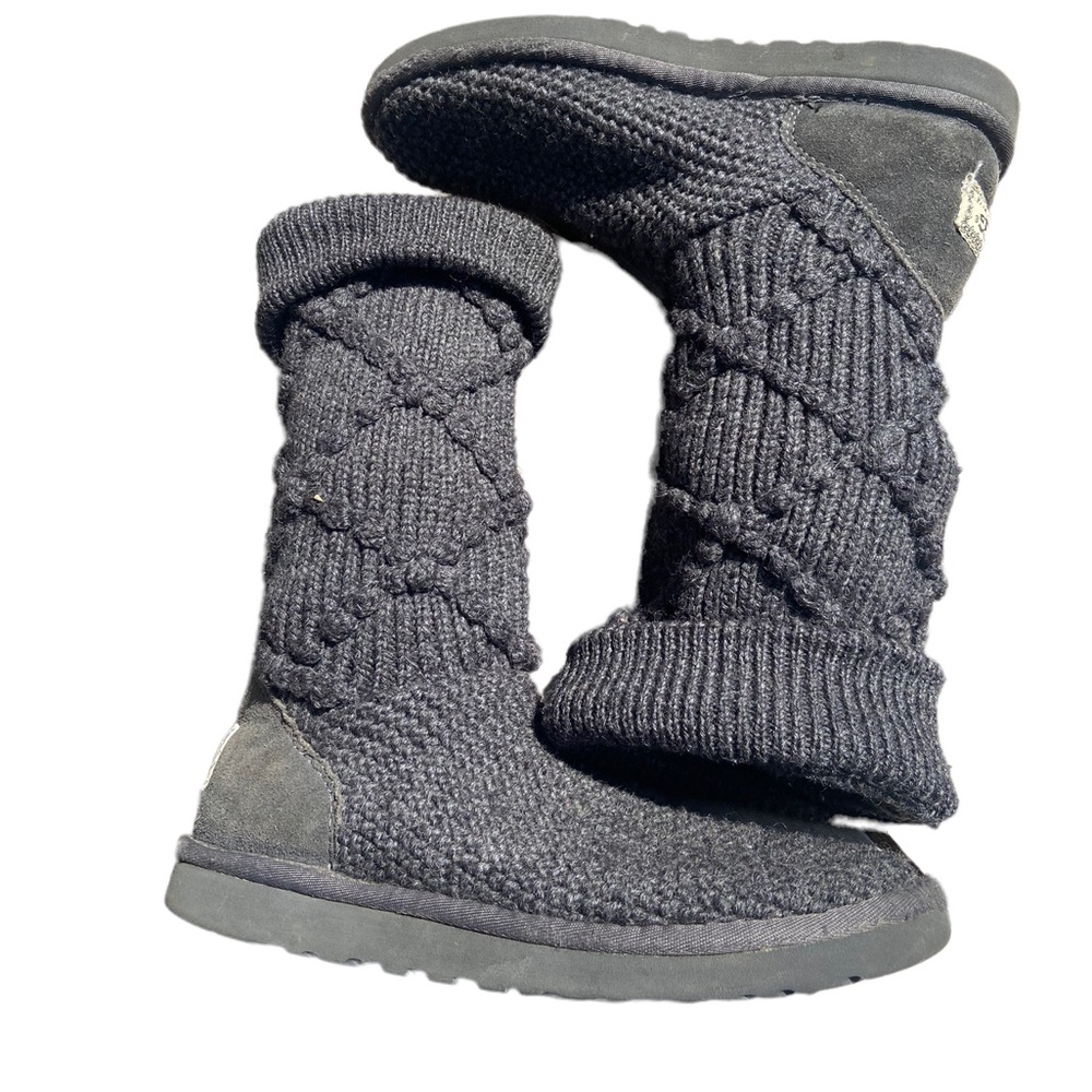 UGG Warm Australia Argyle Knit 5879 Sweater Boots-Size 7